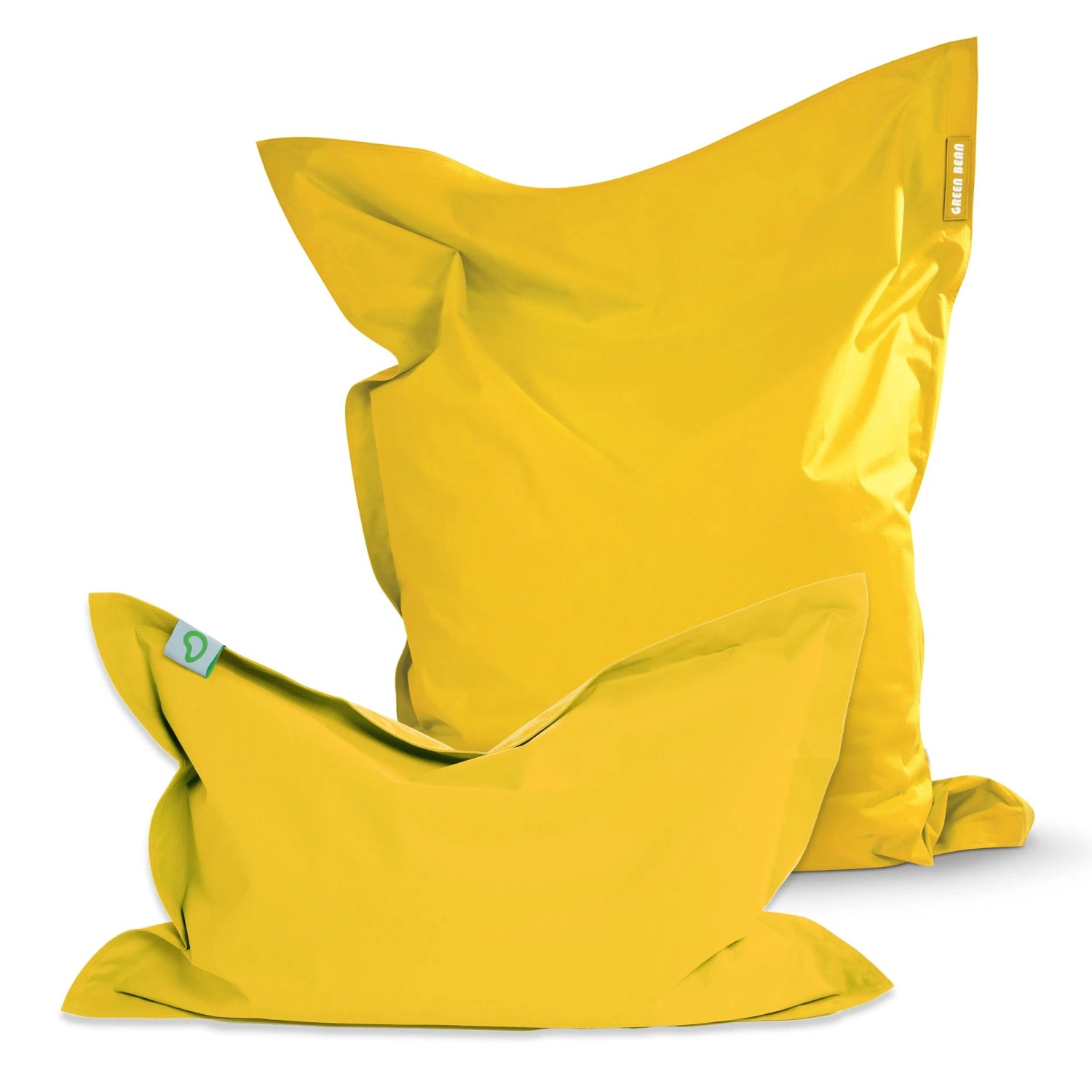 Green Bean Sitzsack-Set 2er Square XXL + BeBi 140 x 180 x 25 cm PVC Gelb