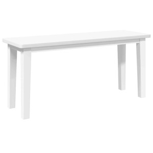 Weiße vidaXL Sitzbank aus Massivholz, 90 cm breit, für Esszimmer oder Flur.