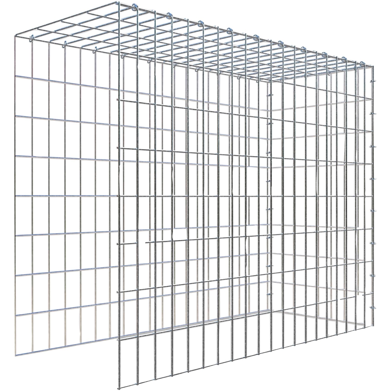 Gabiona C-Ring-Gabione-Anbaukorb Typ 4 80 x 100 x 40 cm Maschenw 5 x 10 cm