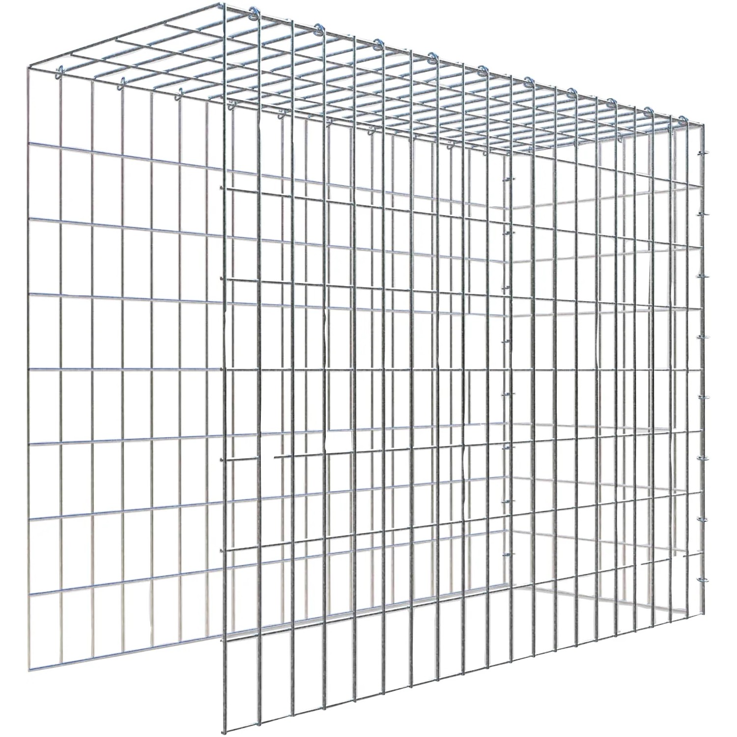 Gabiona C-Ring-Gabione-Anbaukorb Typ 4 80 x 100 x 40 cm Maschenw 5 x 10 cm