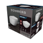 Verpackung des Domberg Wand-WC-Sets DB1000 Weiß, mit Abbildung des spülrandlosen WCs.