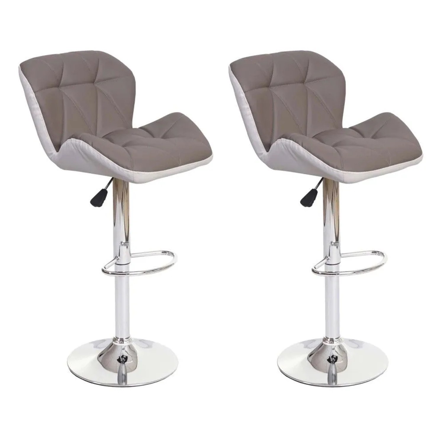 MCW Barhocker A92 2er-Set Taupe-Grau