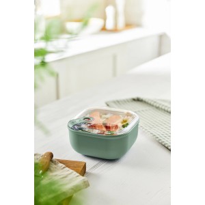 Rotho Frischhaltedose Ela 1 l in Mistletoe Green, Vorratsdose mit transparentem Deckel.