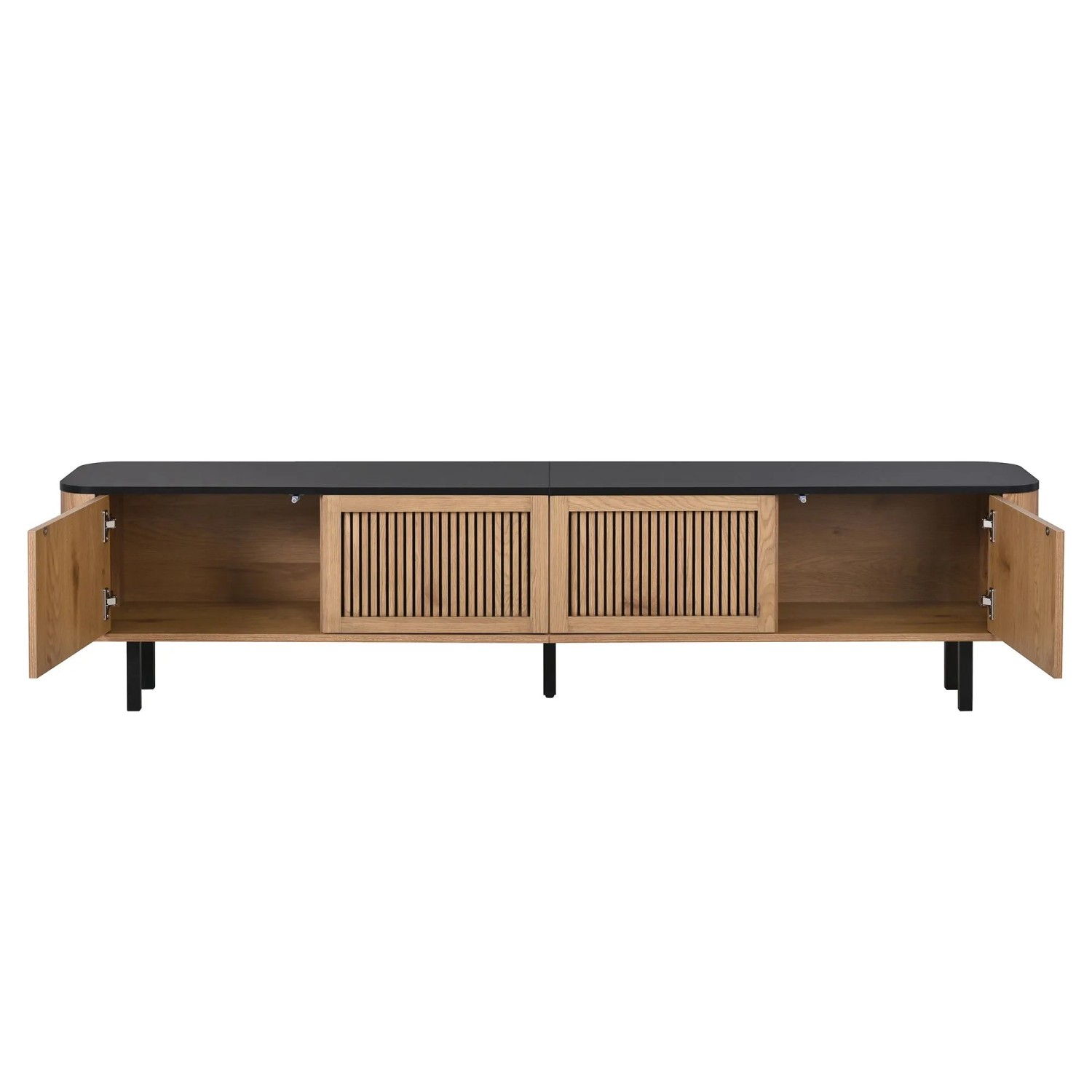 okwish TV Schrank mit Einzigartigem Design und Stauraum 190 x 35 x 45 cm Natur