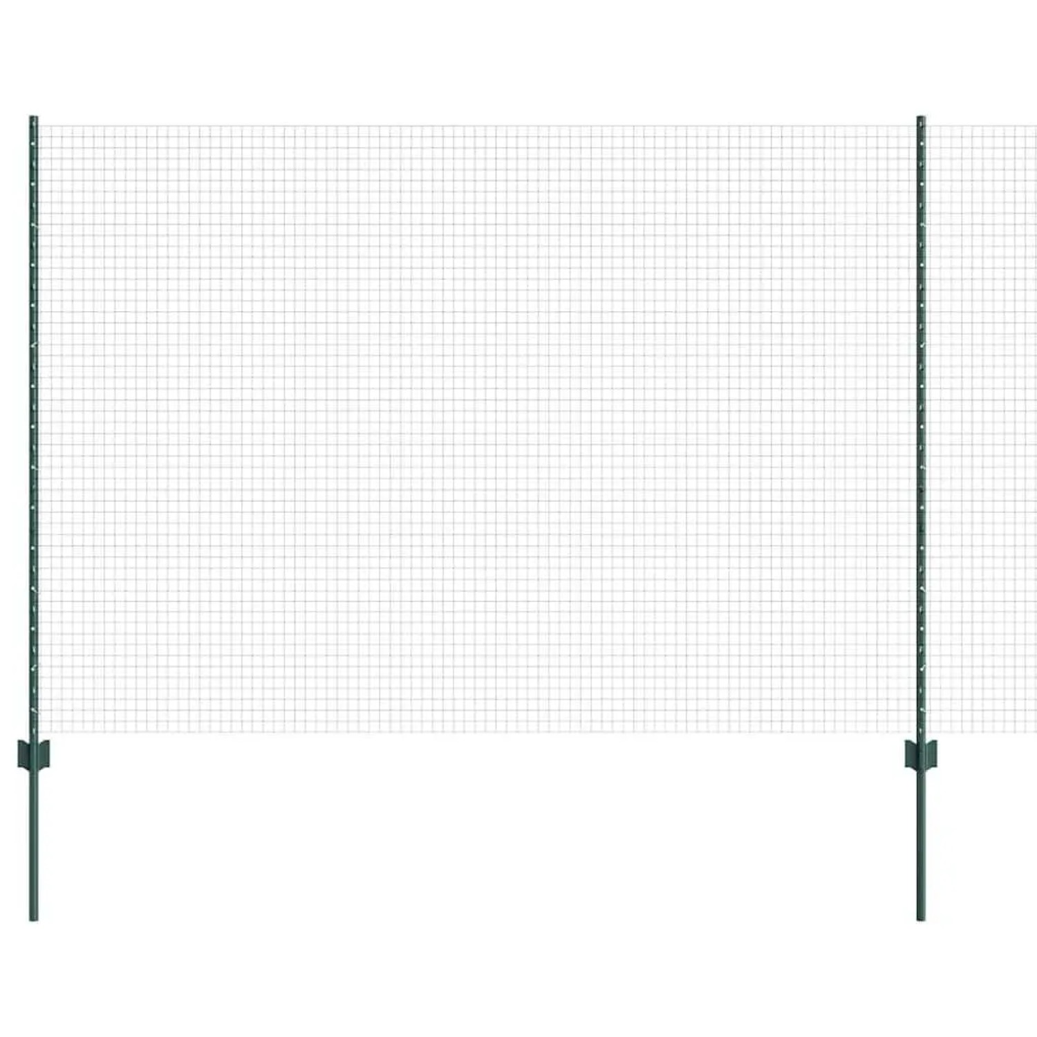 vidaXL Zaun mit Pfosten Grün 1,5 x 25 m Stahl 3336494 günstig online kaufen