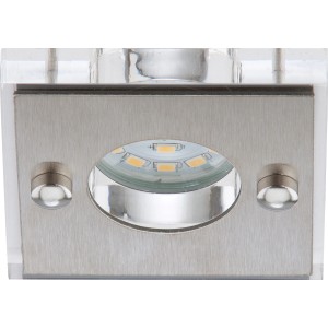 Briloner LED-Einbauleuchte Attach, 1er-Set, Nickel matt, eckiger Spot.