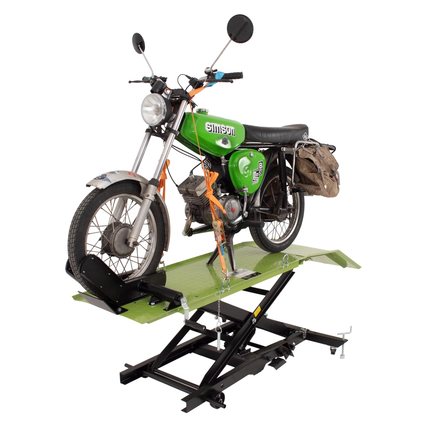 TRUTZHOLM Motorradhebebühne Hydraulisch 360 kg Breite 47 cm Schwarz Grün