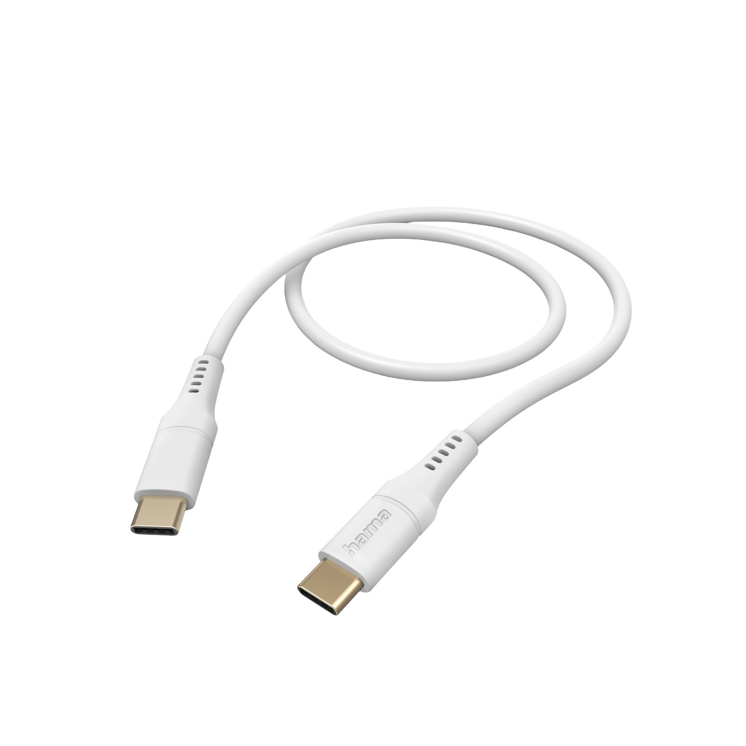 Hama Ladekabel Flexible USB-C 1,5 m Silikon Weiß