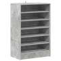 vidaXL Schuhschrank, Betongrau, mit 7 Fächern aus Holzwerkstoff, 60x35x92 cm.