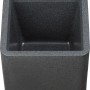 Hohe, schwarze Pflanzsäule Plaza High von Scheurich, Ø 26,5 cm, aus Kunststoff in Granit-Optik.