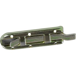 Gelb verzinkter Fensterriegel, 80x26 mm, zur Fenstersicherung.