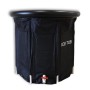 Schwarzes Ice Tub Eisbad, ca. 80cm Durchmesser, für Kaltwassertherapie.