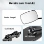 Wiltec Wohnwagenspiegel: breiter Spiegel, Gummiband-Befestigung, 360° drehbar. Universal Außenspiegel für Caravan.