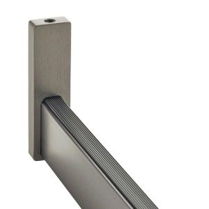 SOTECH Schrankstangenlager NANO, Titanoptik, Aluminium massiv, für Schrankrohr