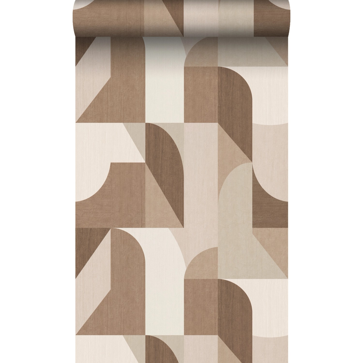 Origin Luxury Wallcoverings Tapete Kreise Im Bauhaus Stil Braun Und Beige 5 günstig online kaufen