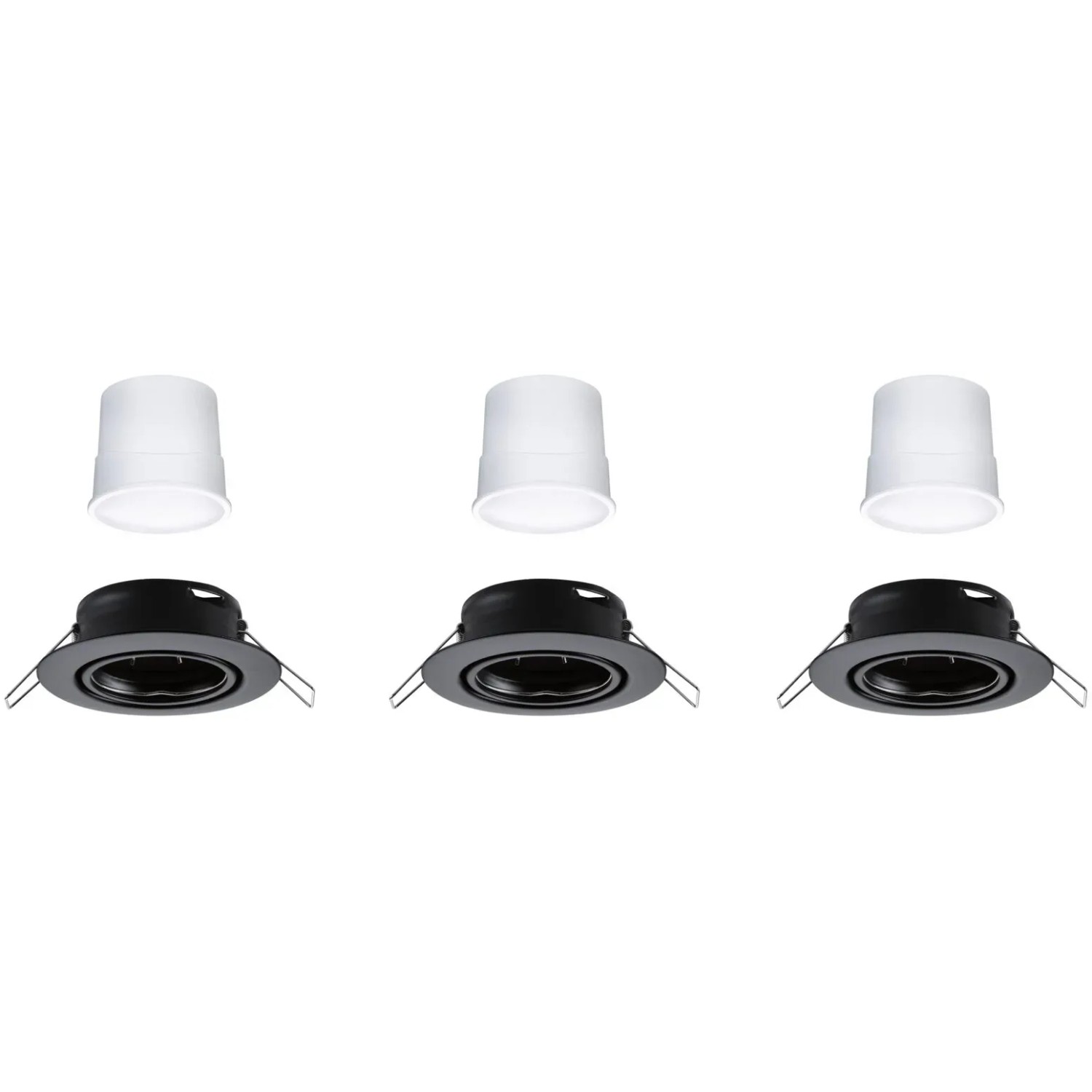 Paulmann Urail LED Einbaustrahler Set, 3 Spots, Smart Home Zigbee, RGBW, 90mm.