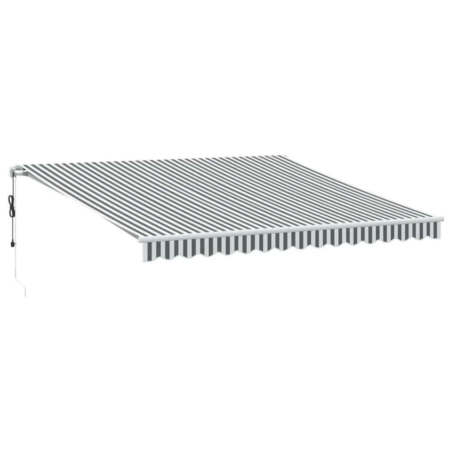 vidaXL Markise Automatisch Anthrazit & Weiß 400x350 cm 3215794