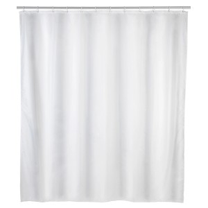 Schöner Wohnen Duschvorhang Nes, weiß, 180x200 cm, Textil mit Metallösen.