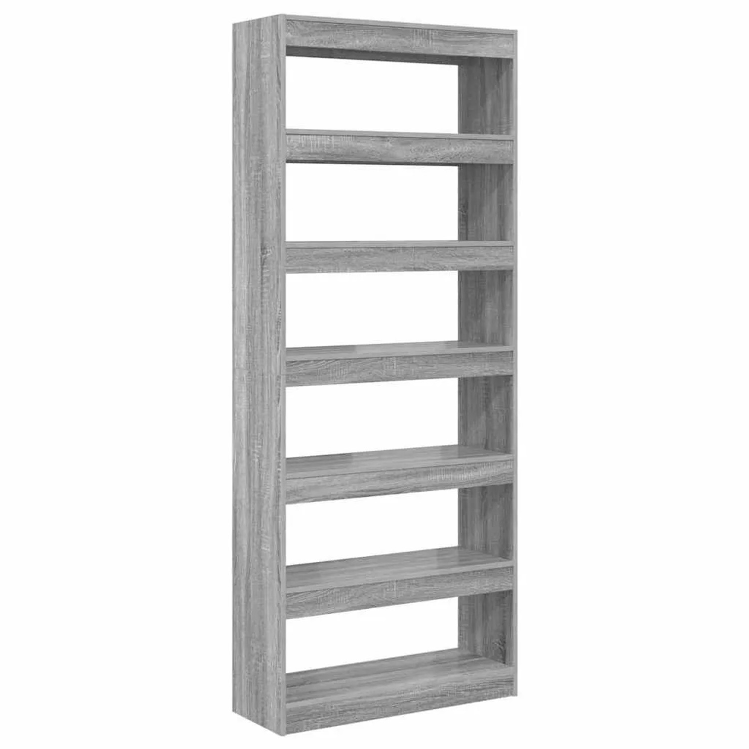 vidaXL Bücherregal Grau Sonoma 80 x 30 x 198 cm Holzwerkstoff 3388356 günstig online kaufen