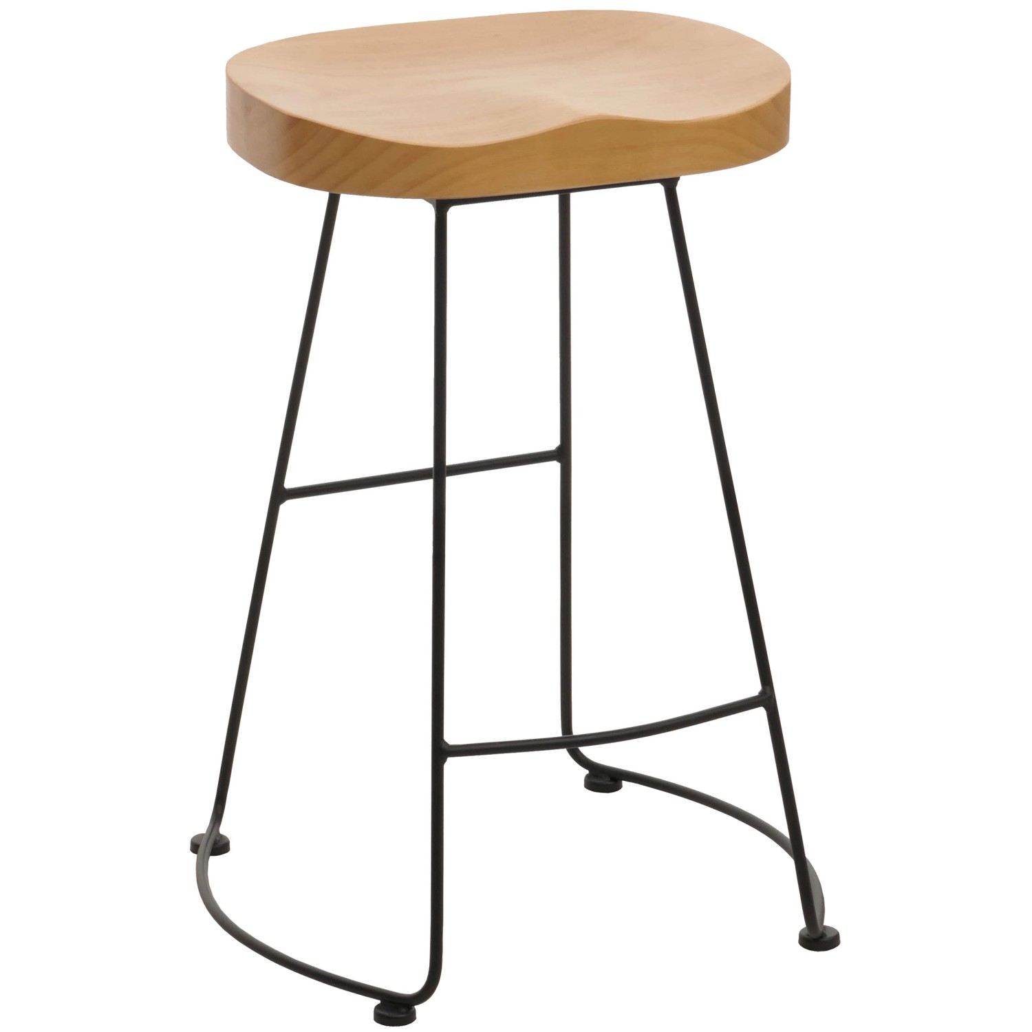 PROREGAL Barhocker Sitzhöhe 68cm Fußablage Industrial Metall Massiv-Holz 3D günstig online kaufen