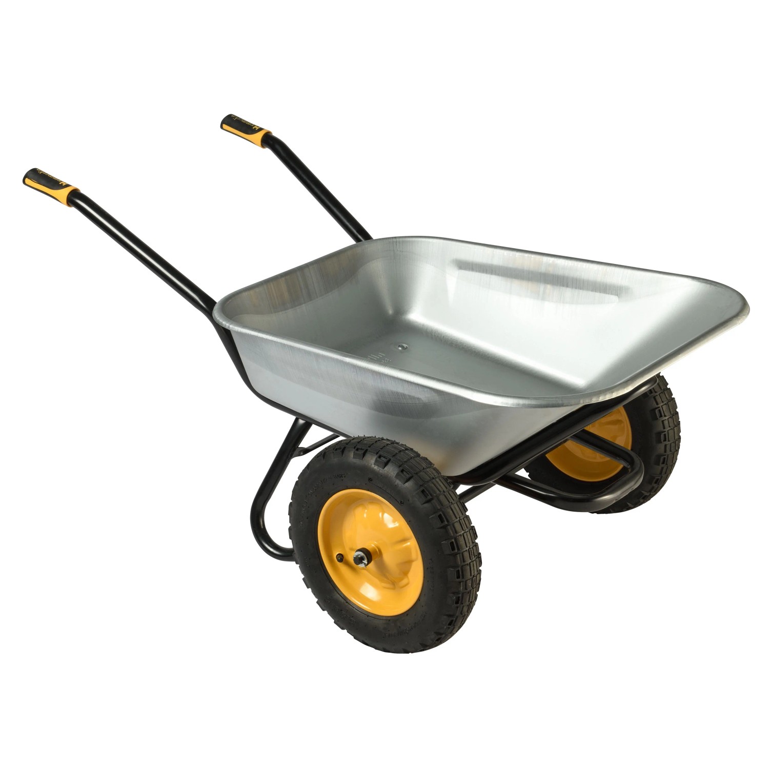 Zweirad-Schubkarre 100 l Muldenvolumen verzinkt