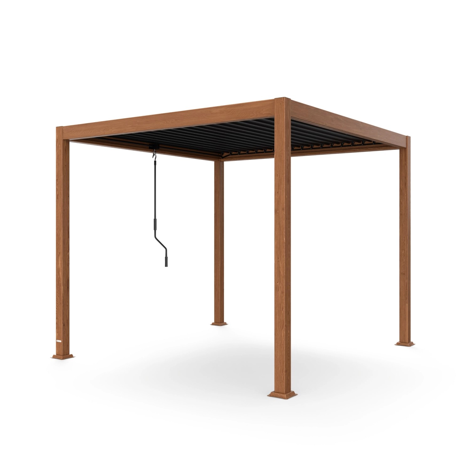 Blumfeldt LuminaHaven Pergola Gartenpavillon 3x3 m Verzinkter Holzfarbener günstig online kaufen