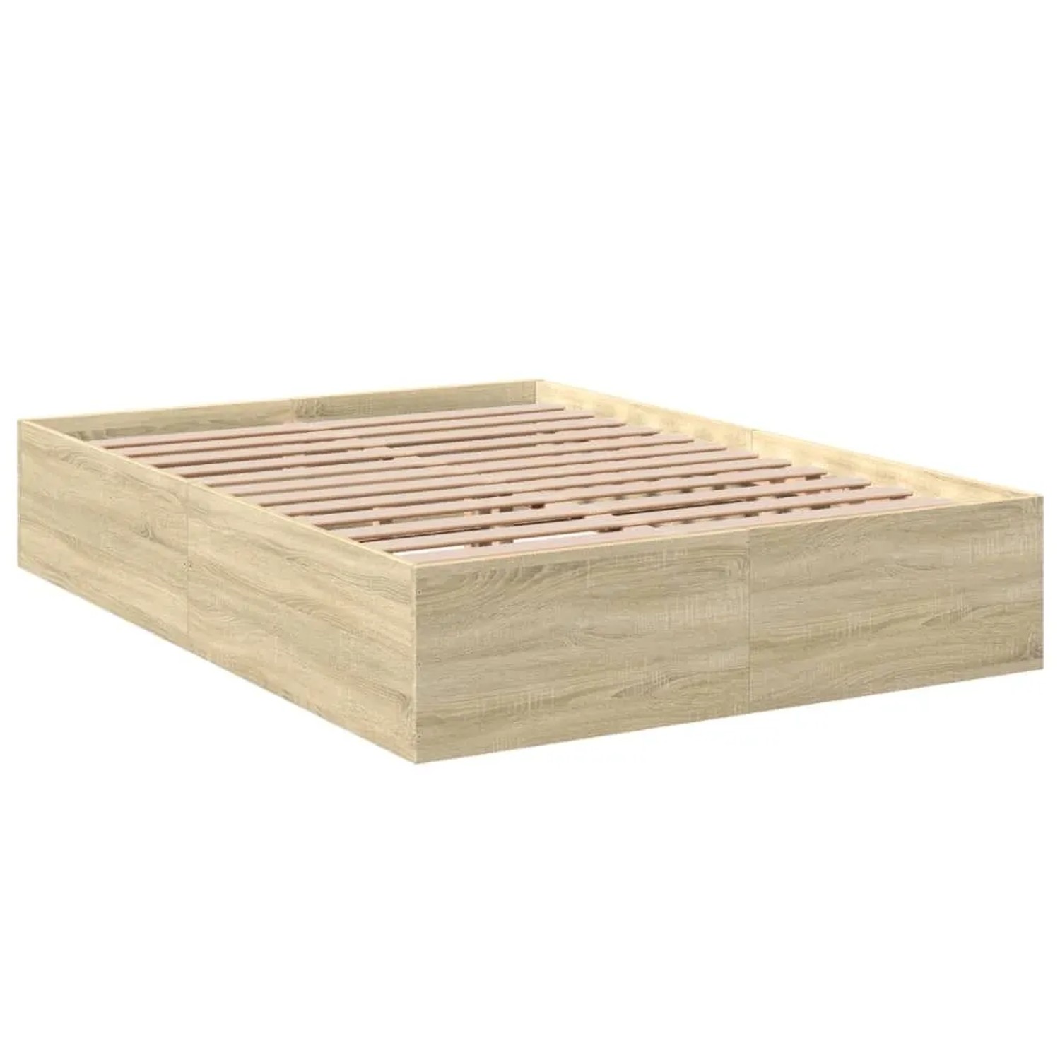 vidaXL Bettgestell Sonoma-Eiche 120x200 cm Holzwerkstoff 3281023 günstig online kaufen