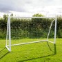 Weißes Fußballtor 3.6m x 1.8m mit Netz und Tragetasche für Spiel & Spaß im Garten.