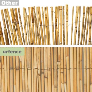 urfence Schilf Sichtschutzmatte, 100x600 cm, braun, für Balkon und Garten.
