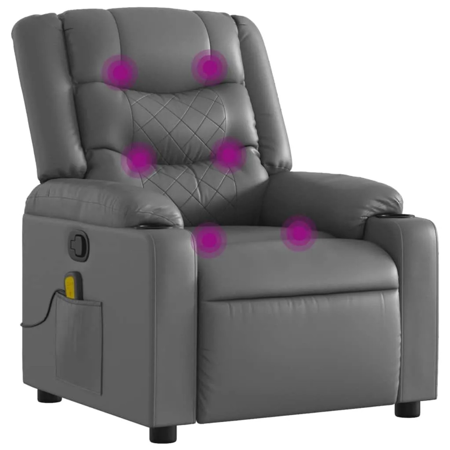 vidaXL Massagesessel Relaxsessel Grau Kunstleder 3206881