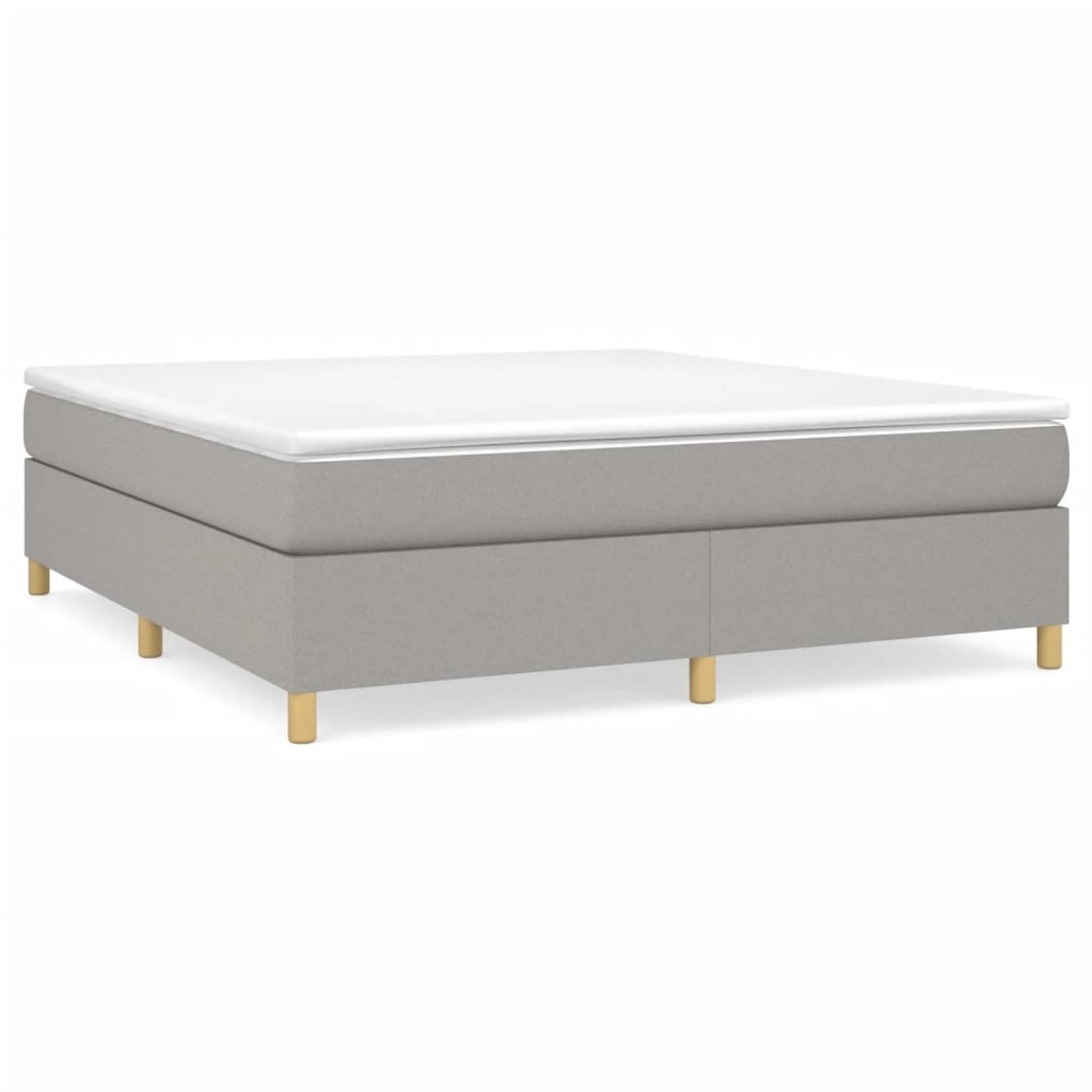 vidaXL Boxspringbett mit Matratze Hellgrau 160x200 cm Stoff1399743 günstig online kaufen