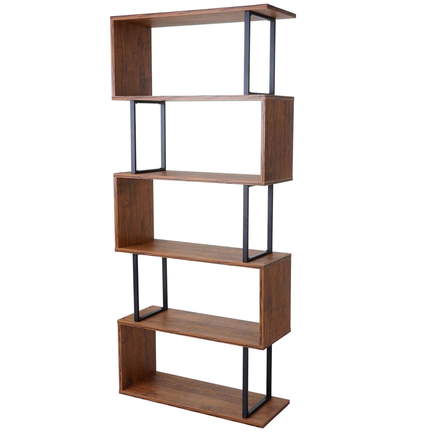 BERLINLODGE Bücherregal HxBxT 183x80x30cm Standregal Wohnregal 3D-Struktur günstig online kaufen