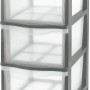 Tontarelli Schubladenbox Cover Line, anthrazit, mit 3 transparenten Schubladen. Ideal zur Aufbewahrung.