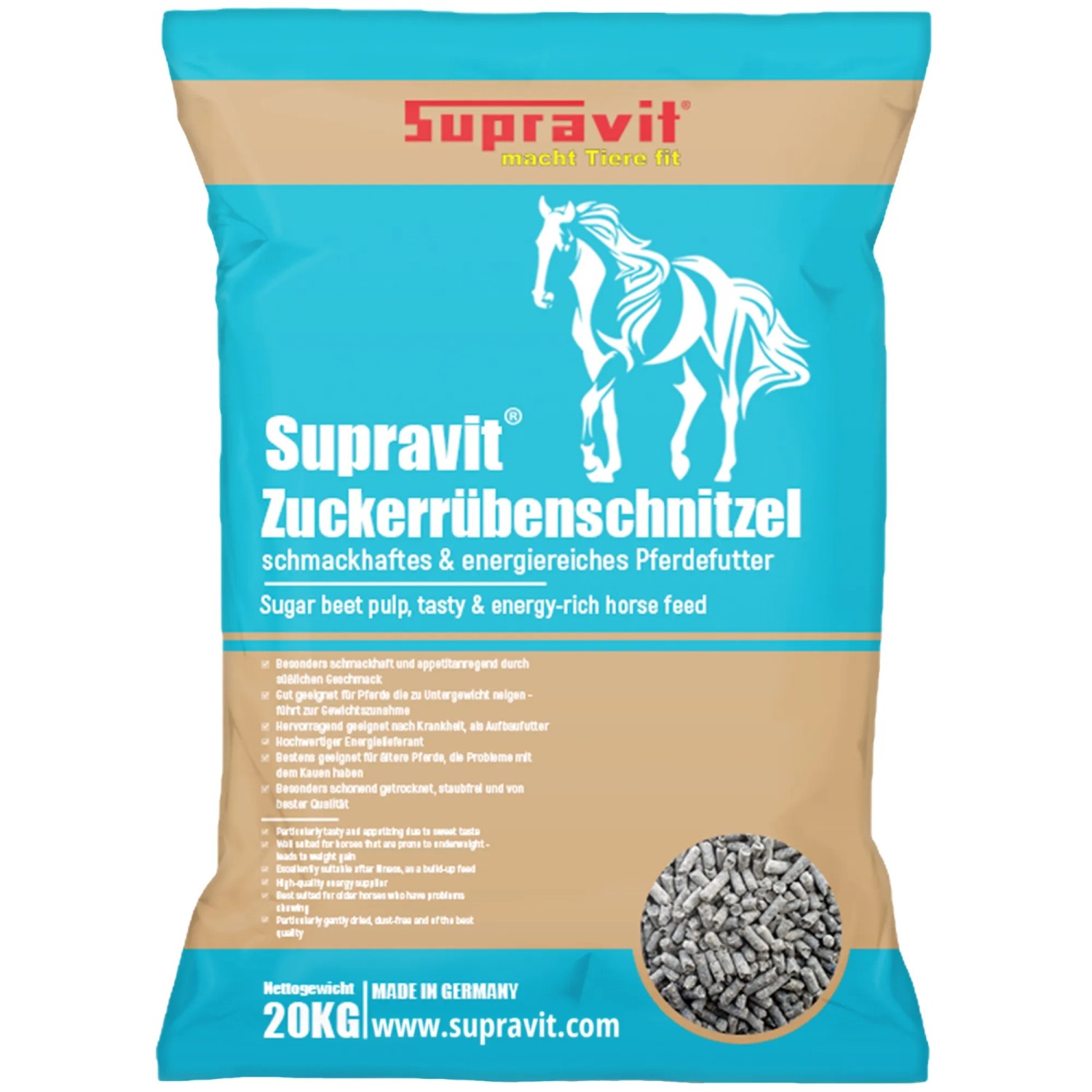 Supravit Rübenschnitzel Pferdefutter