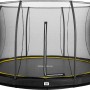 Schwarzes Salta Comfort Edition Bodentrampolin ø 366 cm mit Sicherheitsnetz.