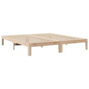 vidaXL Massivholzbett ohne Matratze 160x200 cm Kiefernholz 859217