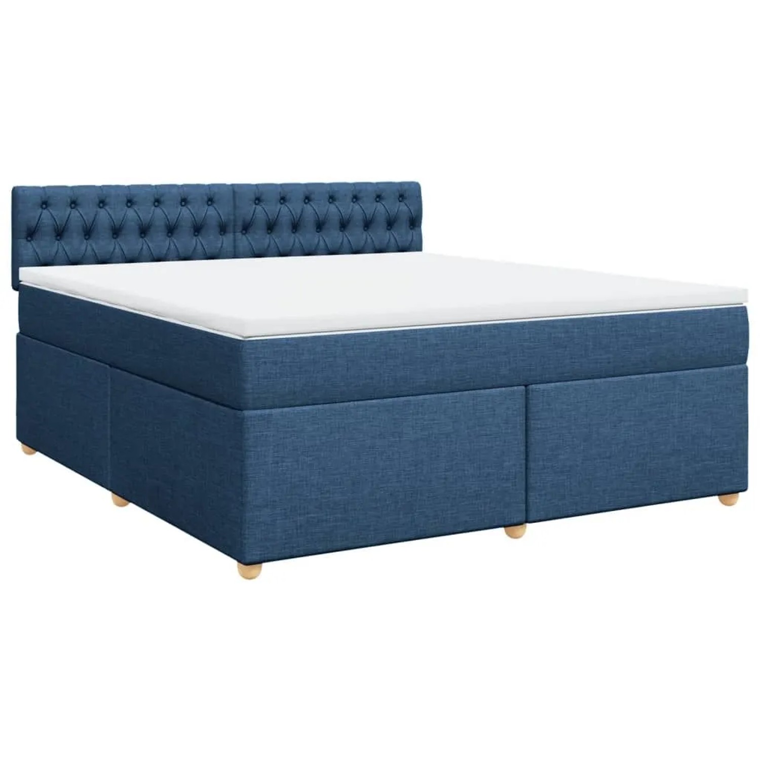 vidaXL Boxspringbett mit Matratze Blau 180x200 cm Stoff 3289072 günstig online kaufen