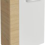 Fackelmann Waschbeckenunterschrank SBC Sandeiche, 44 cm breit, mit weißer Tür und Griff.