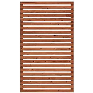 Sichtschutzzaun Tokyo ThermoWood® aus Holz, 83x140cm, mit horizontalen Latten für Garten & Terrasse.