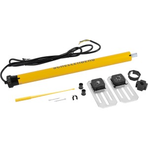 Schellenberg Rollladenmotor Standard Mini 10 Nm mit Zubehör für Rollladenantriebe.
