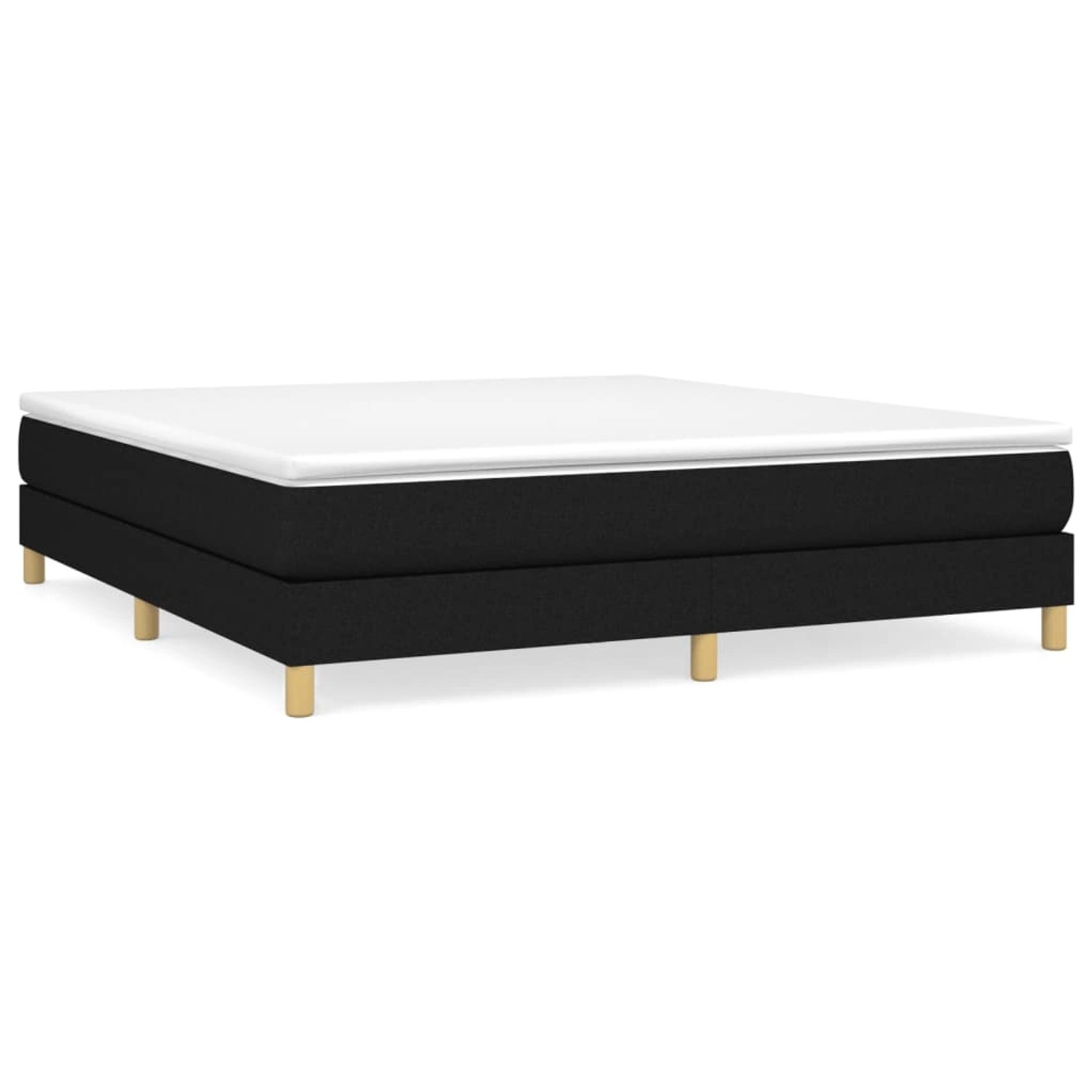 vidaXL Boxspringbett Schwarz 180x200 cm Stoff1378975 günstig online kaufen