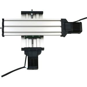 Proxxon KT 70/CNC-ready Kreuztisch mit zwei Schrittmotoren für präzise Miniaturarbeiten.