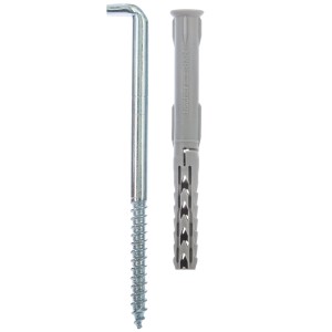 Fischer Langschaftdübel SXR 10 x 100 WH K mit Winkelhaken, 2 Stück, für sichere Befestigungen.