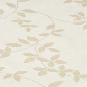 Beige Venilia Tischdecke Véniline Leaf mit Blätter-Muster, Meterware.