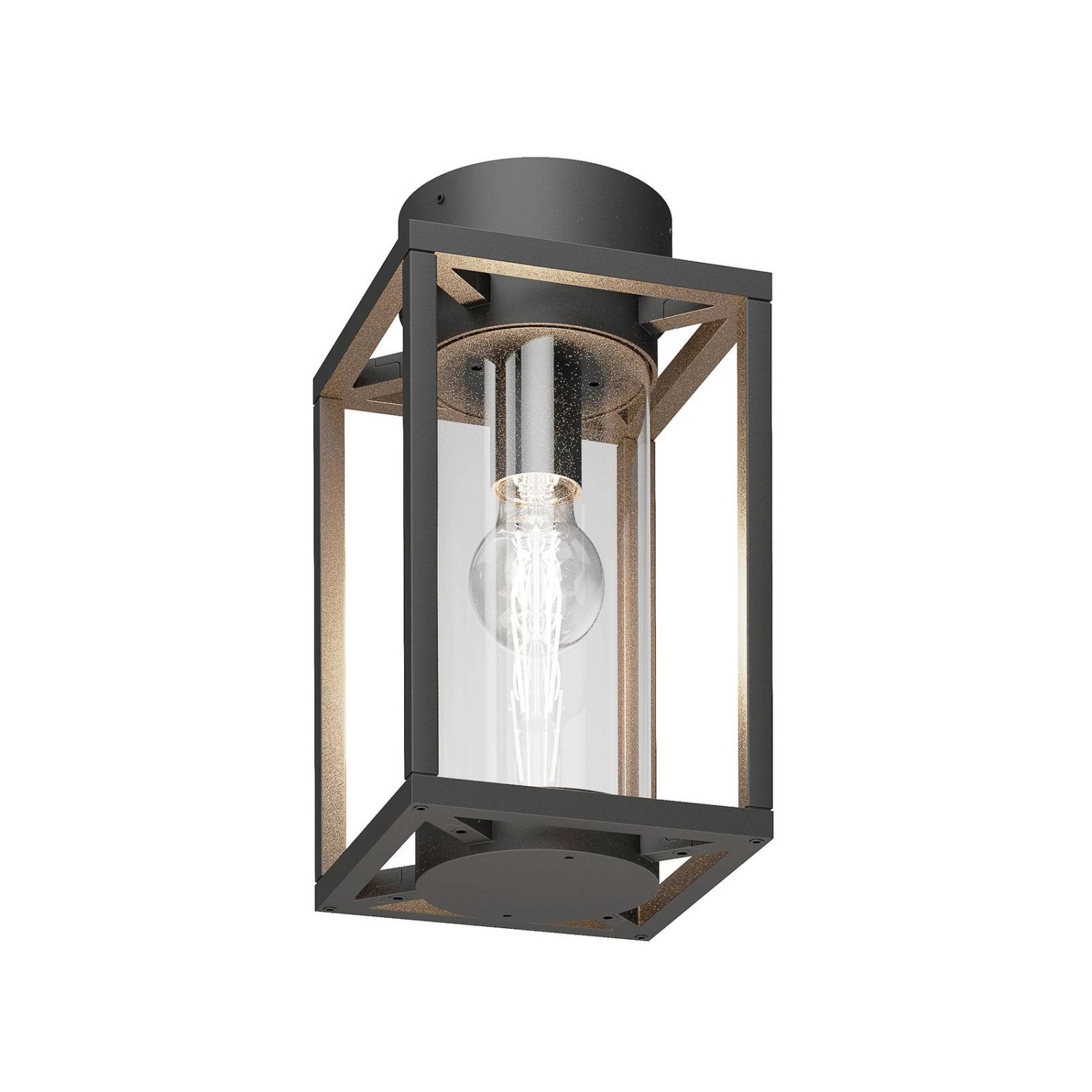 Lucande Deckenlampe Ferda 9619201 Spritzwassergeschützt Modern in Schwarz aus Aluminium 1-flammig E27