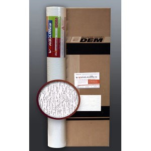 EDEM Vliestapete 80362BR70, überstreichbar, Reibeputz-Optik, weiß, 4 Rollen (106 m²).