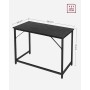 Vasagle Computertisch im Industrie-Design, 50x100x75 cm, schwarz. Schreibtisch für Home-Office und Gaming.