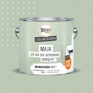 CREATE! by OBI Wandfarbe Lieblingsfarbe Maja Jadegrün Matt 2,5 l
