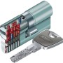 Abus XP20S Türzylinder 30/40 mit Schlüssel, Schnittansicht der Schließmechanik.