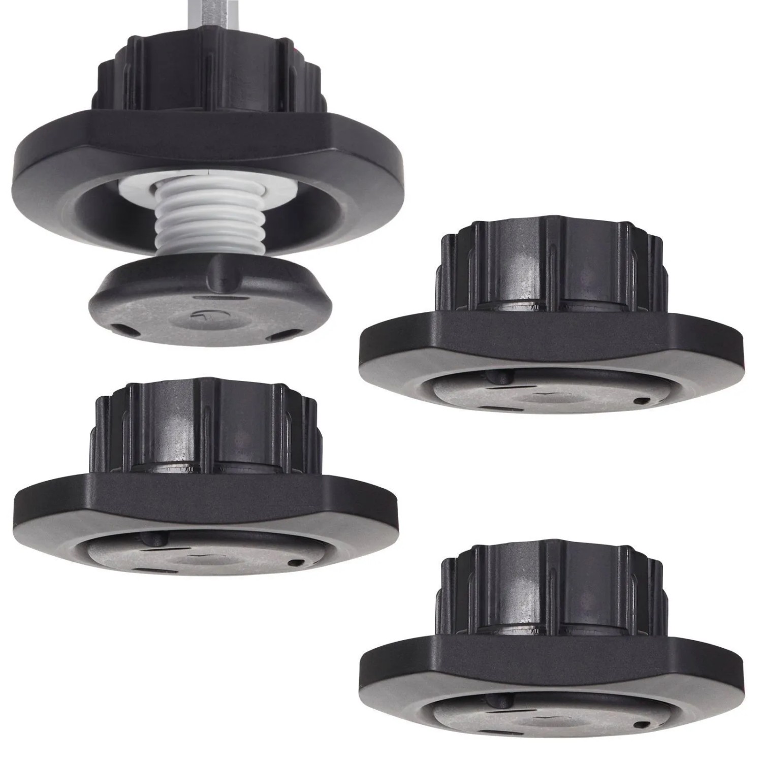 SOTECH 4 Stück Höhenversteller Ø30mm Topfbohrung Tragkraft 175 kg Schwarz